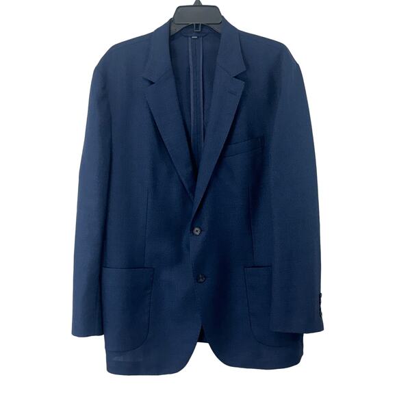 Bonobos Other - Bonobos Blazer Mens 46R Unconstructed Italian Vitale Wool Navy Blue Standard Fit
